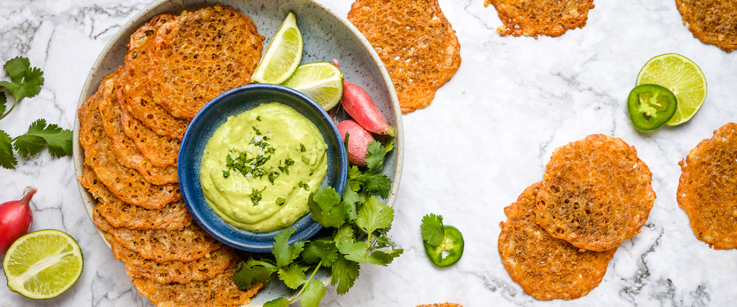 Cheese Crisps With Creamy Avocado Dip | U.S. Dairy