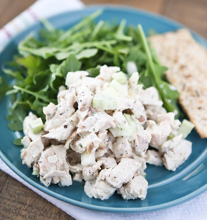 Grilled Lemon Pepper Chicken Salad with Greek Yogurt