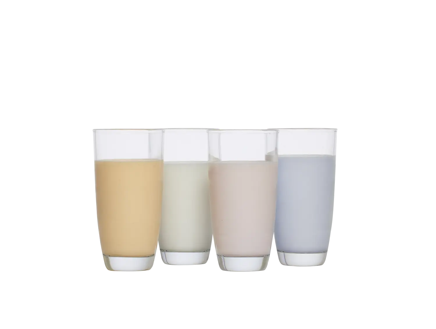 Kefir beverage in a variety of flavors and colors.