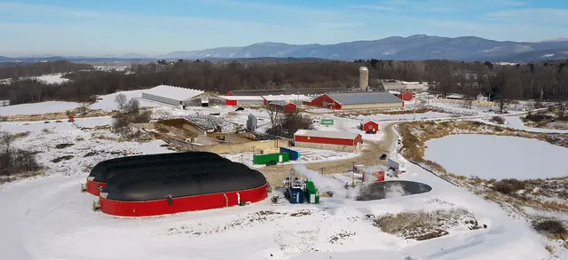 An anerobic digester on a dairy farm in Vermont